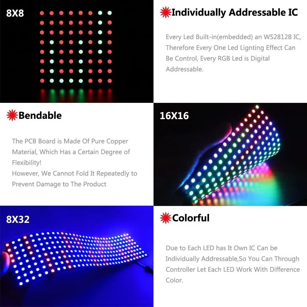 RGB Full Color WS2812B LED Pan - Rgb Led Matrix 8X8 recensie en prijs